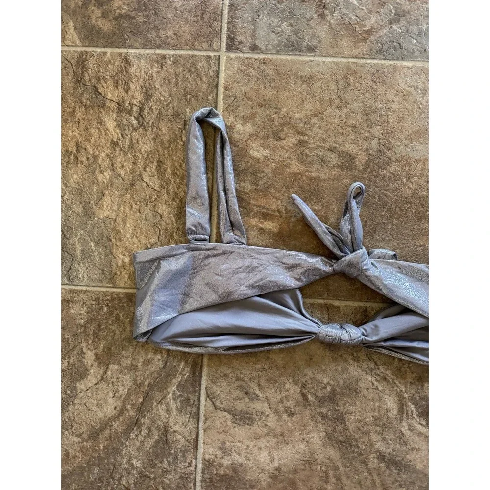 Skims Liquid Shine Swim Bandeau Smoke Size 2X